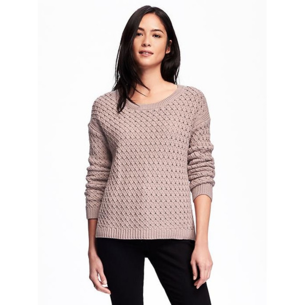 Old navy taupe icelandic mineral cotton sweater M